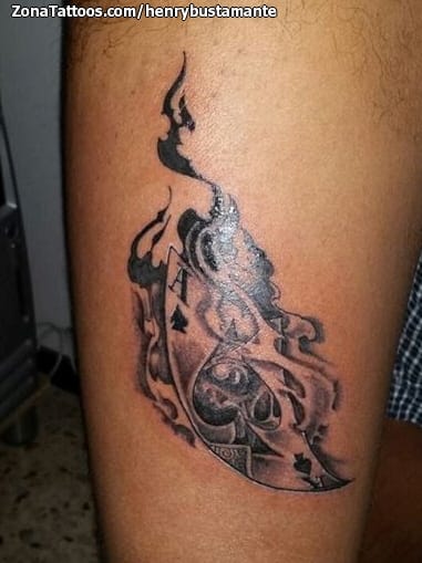 Foto de tatuaje Poker, Naipes