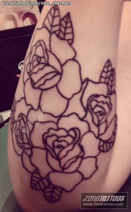 Tattoo photo Roses, Flowers, Forearm