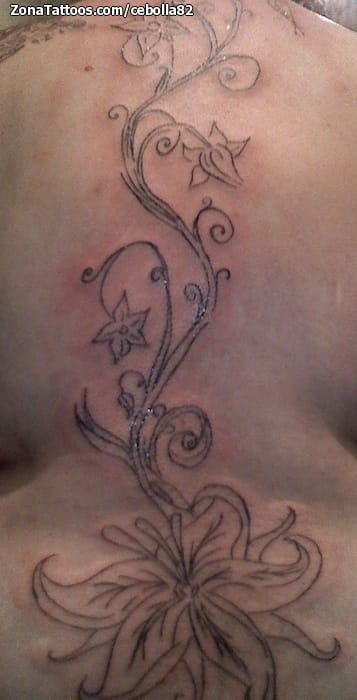 Tattoo photo Flowers, Back