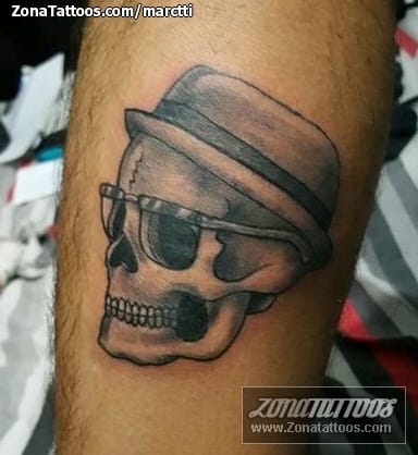 Foto de tatuaje Calaveras, Gafas, Sombreros