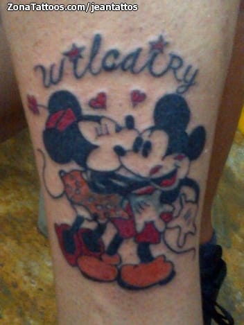 Tattoo photo Mickey Mouse, Disney, Minnie Mouse