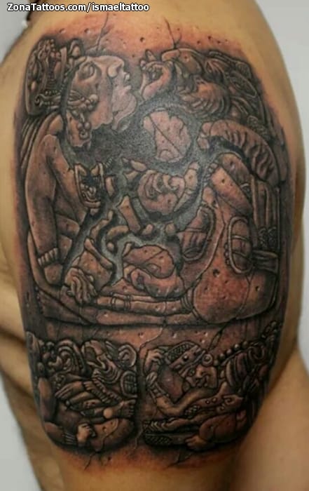 Tattoo photo Mayan, Cover Up