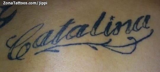 Foto de tatuaje Nombres, Letras