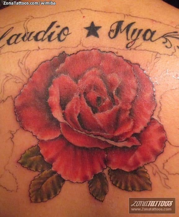 Tattoo photo Flowers, Roses, Back