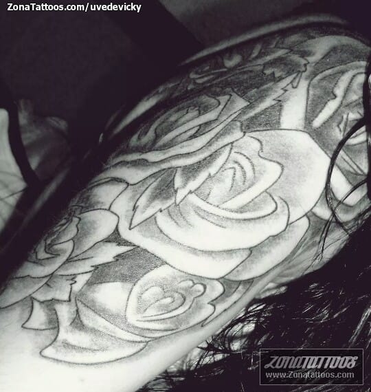 Tattoo photo Roses, Flowers