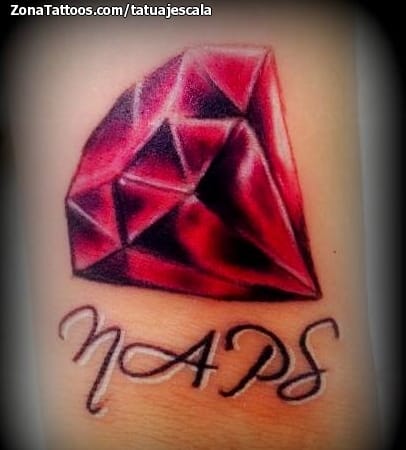 Tattoo photo Diamods, Letters