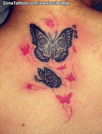 Foto de tatuaje Mariposas, Insectos, Espalda