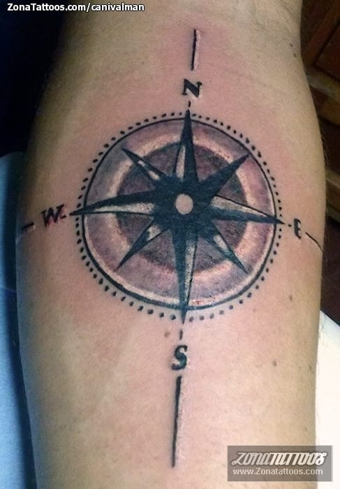 Tattoo photo Compass rose