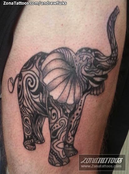 Tattoo photo Elephants, Animals