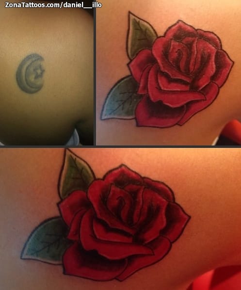 Foto de tatuaje Cover Up, Rosas, Flores