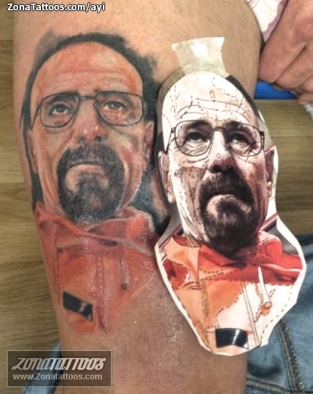 Foto de tatuaje Breaking Bad, Rostros, Personas