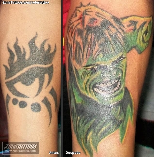 Tattoo photo Cover Up, The Hulk, Superheroes