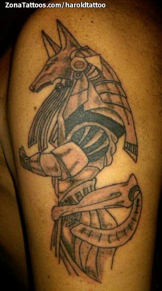 Tattoo photo Anubis, Egyptian