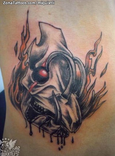 Tattoo photo Monsters, Llamas, Fires