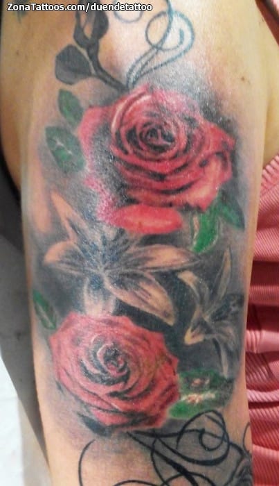 Foto de tatuaje Flores, Rosas