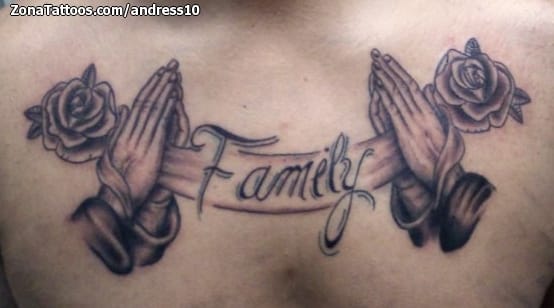 Foto de tatuaje Familia, Rezos, Manos