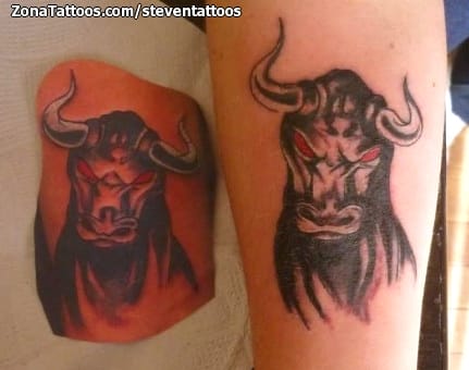 Foto de tatuaje Toros, Animales