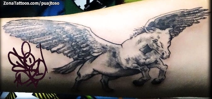 Foto de tatuaje Pegasos, Fantasía