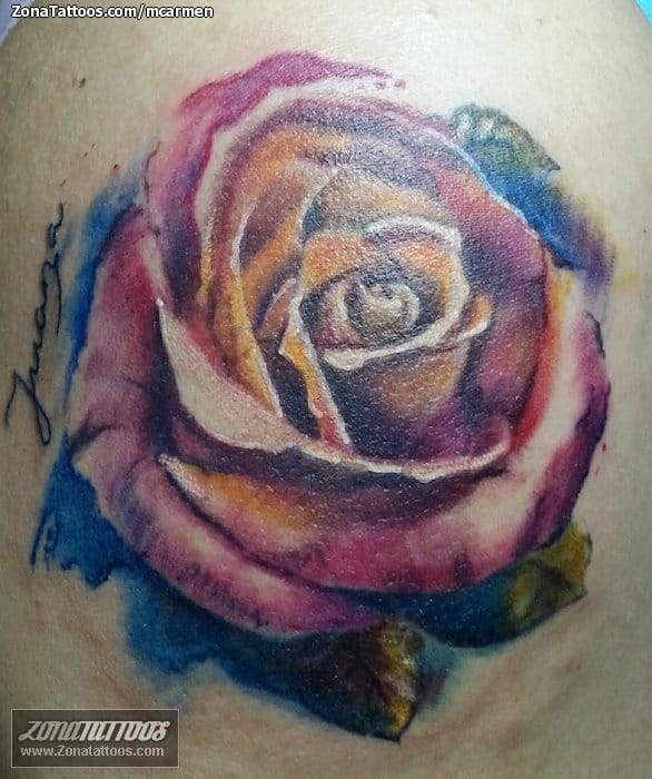 Tattoo photo Roses, Flowers