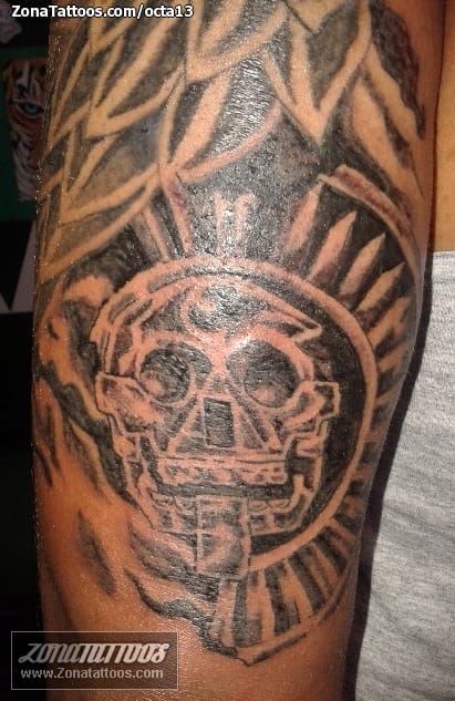 Tattoo photo Prehispanic, Skulls