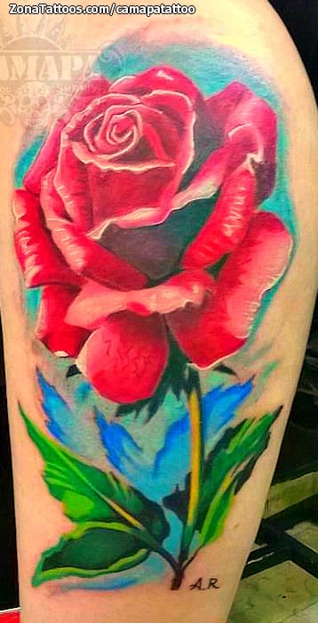 Tattoo photo Roses, Flowers