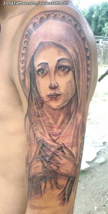 Tattoo photo Virgins, Religious