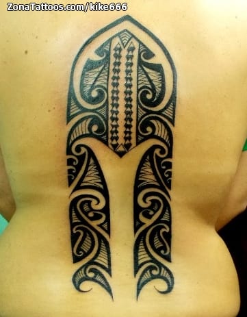 Tattoo photo Tribal, Maori, Back