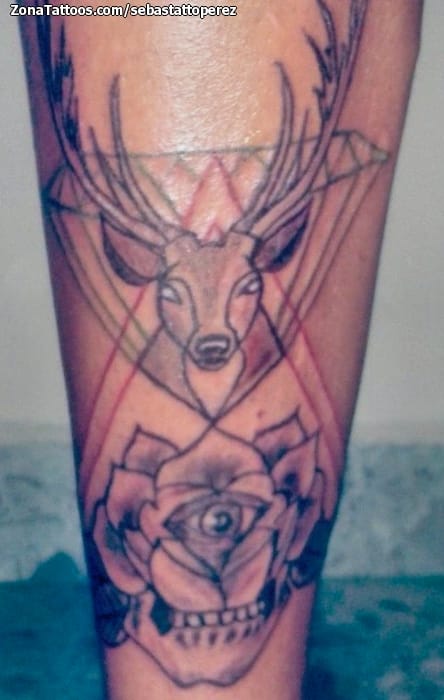 Tattoo photo Deers, Geometrics, Animals