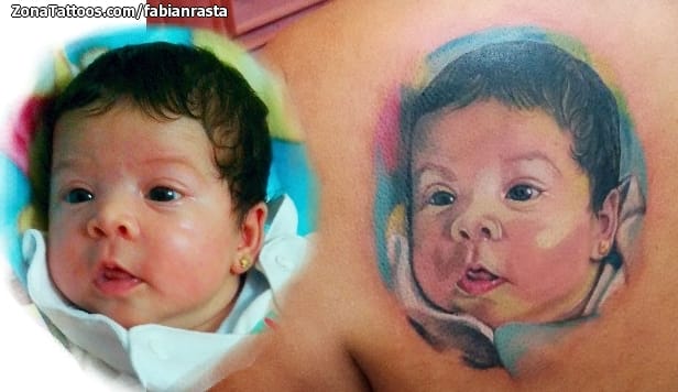 Foto de tatuaje Retratos, Bebés, Personas