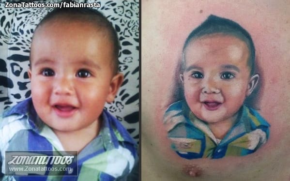 Foto de tatuaje Retratos, Bebés, Personas