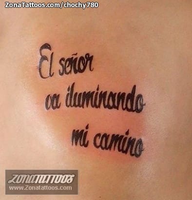 Foto de tatuaje Frases, Letras