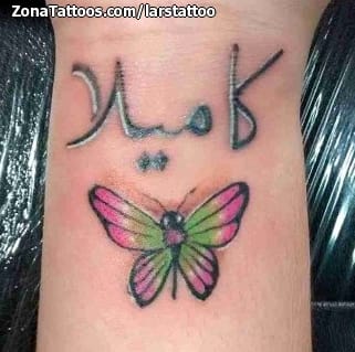 Foto de tatuaje Mariposas, Insectos, Muñeca