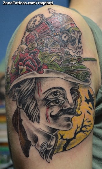 Foto de tatuaje Steampunk, Sombreros, Rostros