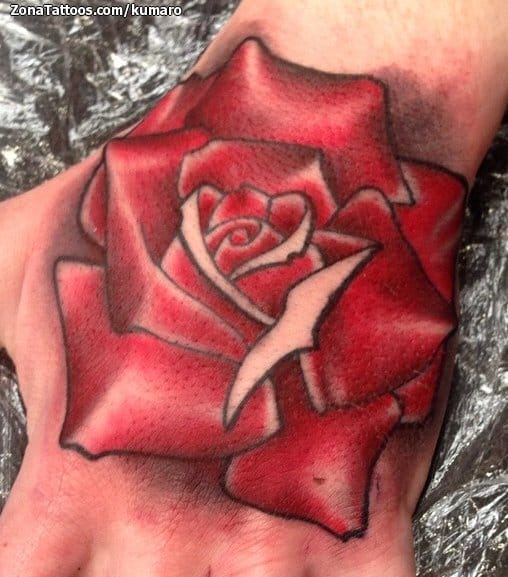 Foto de tatuaje Rosas, Flores, Mano