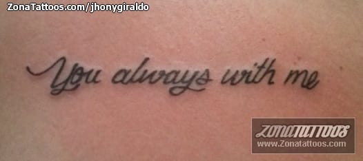 Foto de tatuaje Letras, Frases