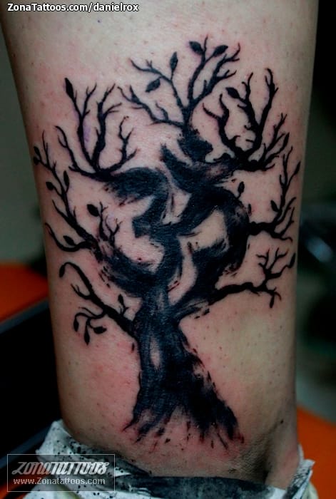 Tattoo photo Trees, Om