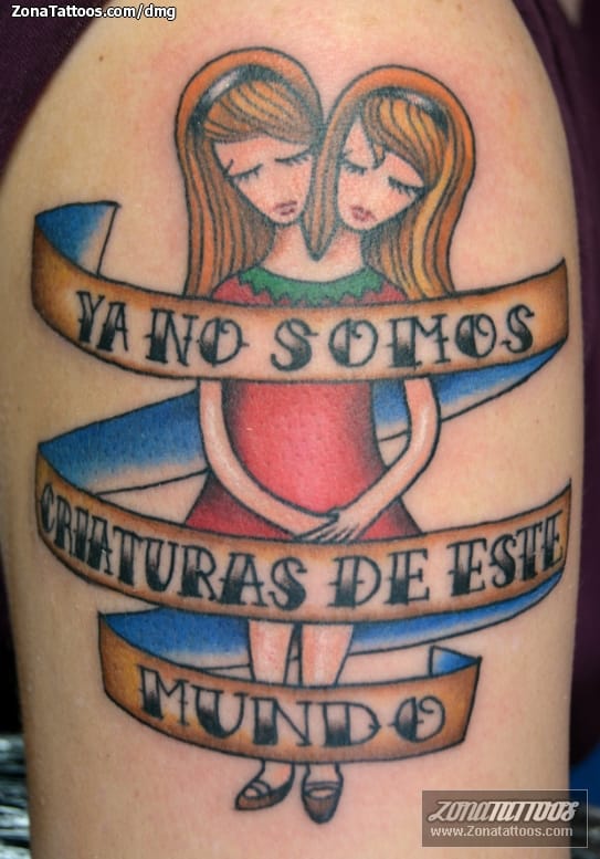 Foto de tatuaje Old School, Fantasía, Pergaminos