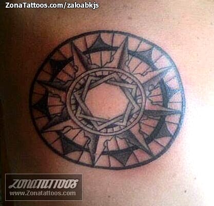 Tattoo photo Compass rose