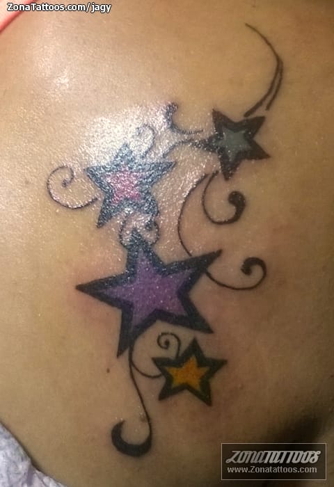 Foto de tatuaje Estrellas, Filigranas