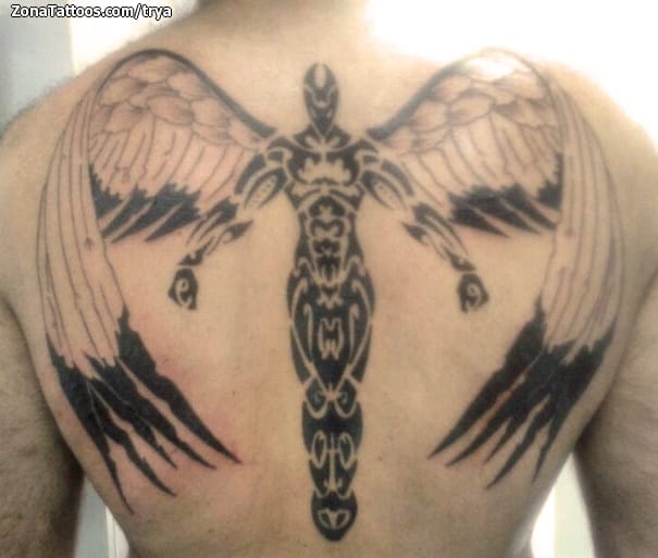 Foto de tatuaje Ángeles, Espalda