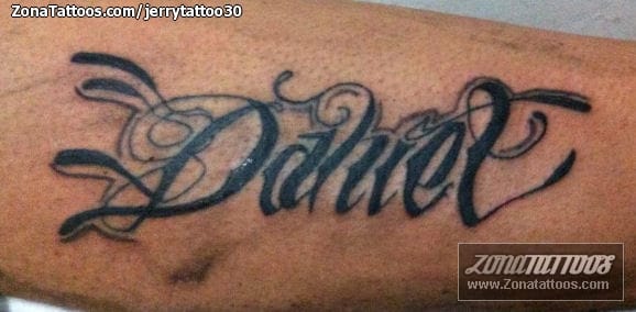 Foto de tatuaje Daniel, Nombres, Letras