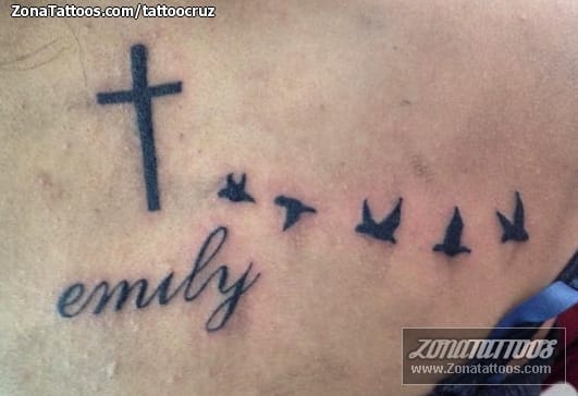 Foto de tatuaje Aves, Cruces, Animales