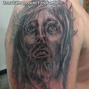 Tattoo photo Christ, Religious, Shoulder