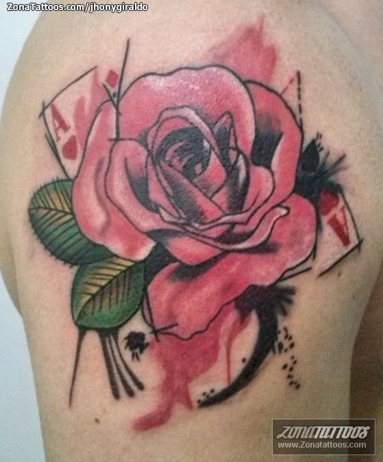 Tattoo photo Flowers, Roses, Shoulder