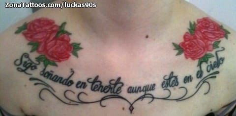 Foto de tatuaje Rosas, Flores, Frases