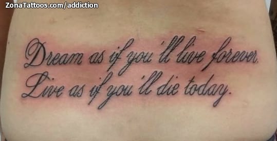 Foto de tatuaje Frases, Letras