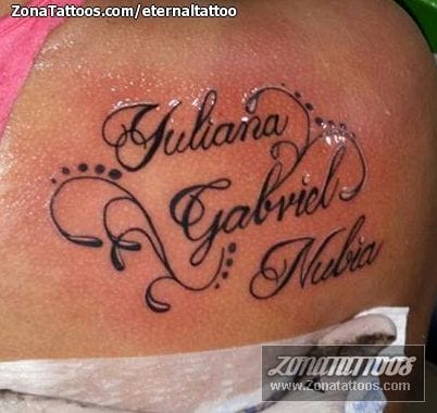 Tattoo photo Letters, Names, Flourish