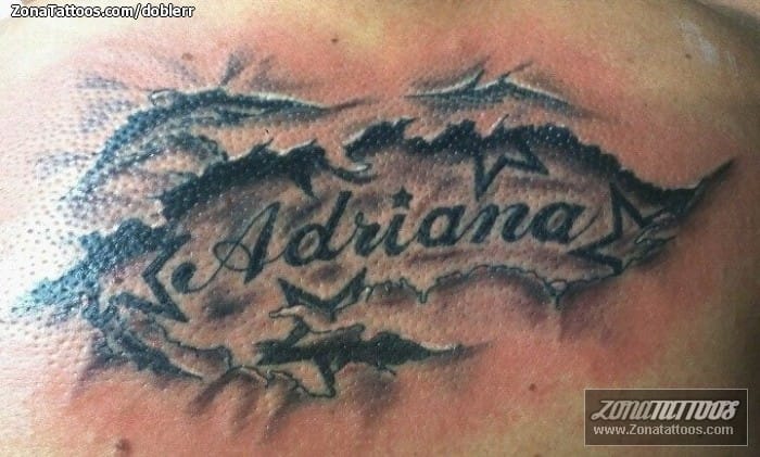 Tattoo photo Adriana, Names, Letters