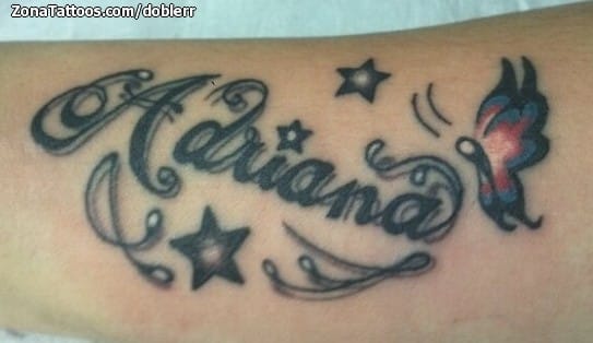 Tattoo photo Adriana, Letters, Names