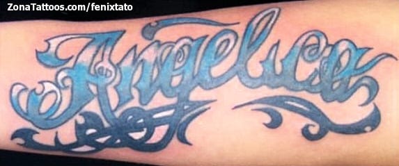 Foto de tatuaje Nombres, Letras